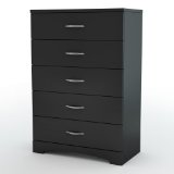 South Shore Step One 5-Drawer Chest Pure Black