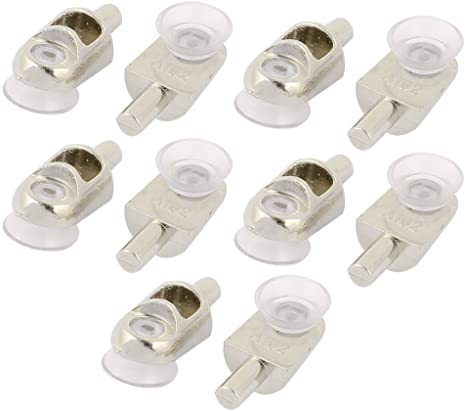 uxcell Furniture Cabinet 5mm Dia Suction Cup Plug In Glass Shelf Support Peg Pin 10pcs