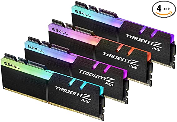 G.SKILL TridentZ RGB Series 64GB (4 x 16GB) 288-Pin DDR4 SDRAM 3200 (PC4 25600) Desktop Memory Model F4-3200C16Q-64GTZR