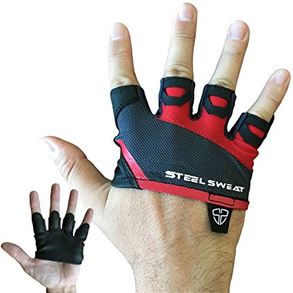Steel Sweat Gym Gloves - Crossfit WOD Workout - Weight Lifting Gloves to Protect Your Palms for Men & Women - SKINS