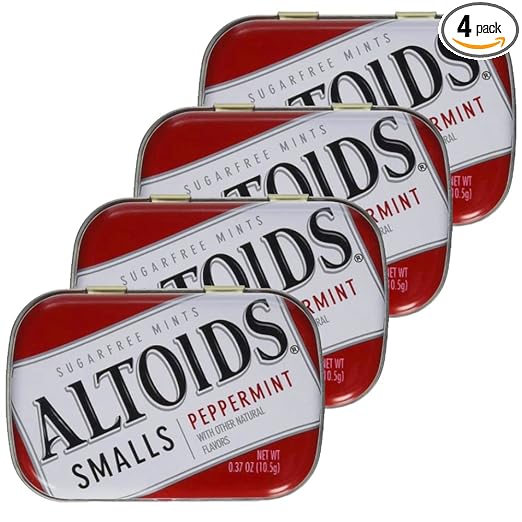 Altoids Smalls Sugar Free Pepper Mints, 4 x 10.5 g
