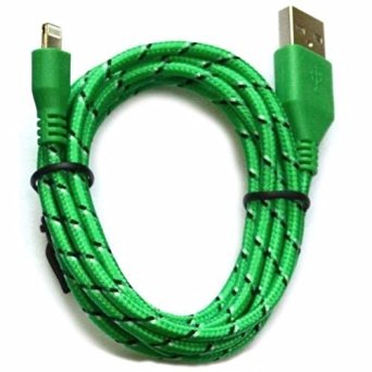 2m Braided Lightning Sync Data Cable USB Charger for Iphone 5c 5s 6 6plus (Green)