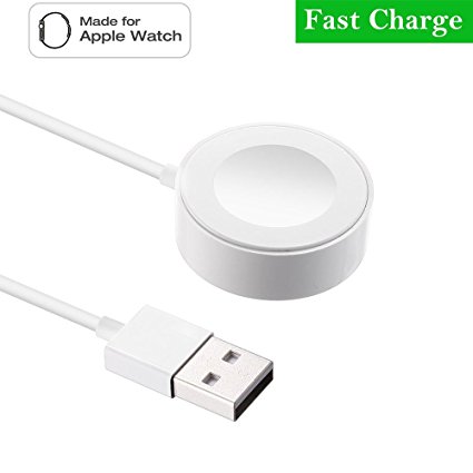 Apple Watch Charger Charging Cable, Tomjoy Magnetic Wireless Charger Charging Cable Cord for Apple Watch 3 2 1 All 38mm 42mm iWatch (3.3 FT/1 Meter)