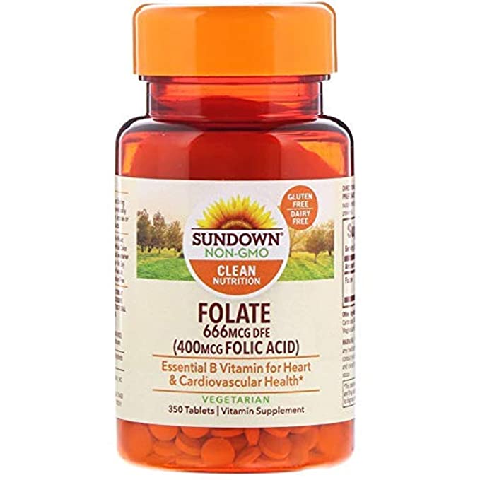 Sundown Naturals Folic Acid -400 Mcg (350 Tablets)