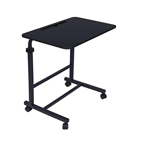 Cubiker Multi-Purpose Height-Adjustable Laptop Table, Study Table, Portable, with Docking for Tablet, Room Work, Ideal for Work from Home, DIY Table, Easy to Assemble (60" x 40" inch, Black)