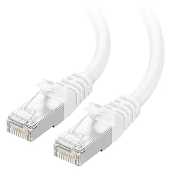 Cable Matters 10Gbps Snagless Shielded Cat6A Ethernet Cable 75 ft (SSTP, SFTP Shielded Ethernet Cable, Shielded Cat6 Cable, Cat 6 Shielded Network Cable) in White