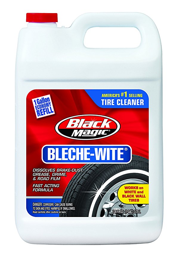 Black Magic 800002222 Bleche-Wite Tire Cleaner, 1 Gallon