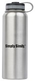 Simply Simily Stainless Steel Water Bottle - Wide Mouth - BPA Free - Double Walled Vacuum Insulated 40 Oz