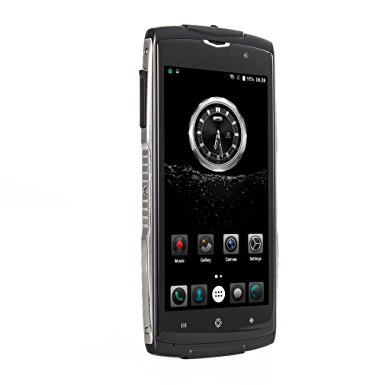 Rugged Smartphone 4G,HOMTOM ZOJI Z7 Metallic IP68 Waterproof SIM Free Mobile phone Unlocked Android 6.0 - MTK6737 Quad Core 1.3GHz,Dual Camera 8MP   5MP,2GB RAM   16GB ROM,5.0 inch Corning Gorilla Glass Screen,Fingerprint Unlock,Dual Sim,GPS (Black)
