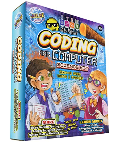 WILD Science Coding Science Kit, Kids Science Experiments for learning the fundamentals of computer code, Vibrant kit allows kids to build knowledge and learn concepts, for ages 6 plus