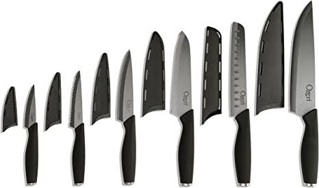 Ozeri Elite Chef II 12-Piece Ceramic Knife Set, Black, OZK4