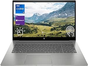 HP 2023 Newest Envy Laptop, 17.3" FHD Touchscreen, 13th Gen Intel Core i7-13700H Processor, 64GB RAM, 4TB PCIe SSD, Webcam, HDMI, Backlit KB, SD Card Reader, Wi-Fi 6, Windows 11 Pro, Grey