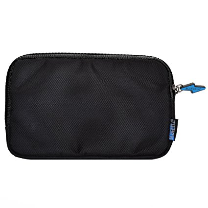 BCP Black Color Splash Proof Nylon Electronics Accessories Organizer/ Pouch/ Bag/ Case for Travel--7 x 4-1/4inches