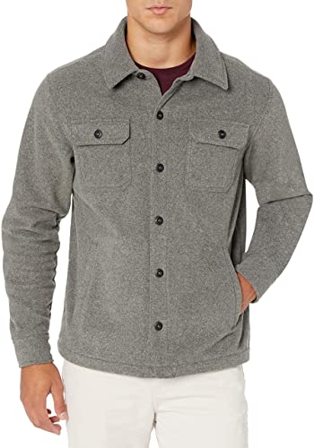 Amazon Essentials Mens Long-Sleeve Polar Fleece Shirt Jacket