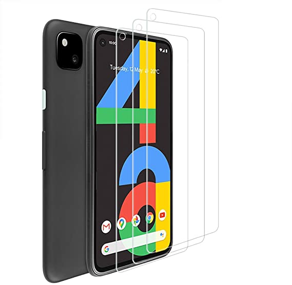 ANEWSIR Compatible with Google Pixel 4a 4G Screen Protector (3 Pack) [9H Hardness] [No Bubbles] [High Sensitivity] [Scratch Resistance] [Easy to Apply], Screen Protector for Google Pixel 4a 4G.