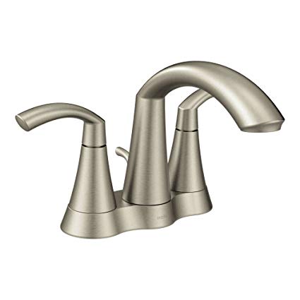 Moen Glyde Two-Handle High Arc Bathroom Faucet, Brushed Nickel (6172BN)