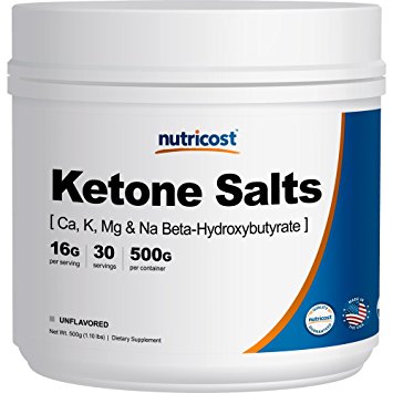 Nutricost 4-in-1 Exogenous Ketone Supplement (17.86oz) 12.98g Beta-Hydroxybutyrate (BHB) Per Serving, 500 Grams