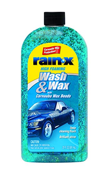 Rain-X RX51820D Wash & Wax with Carnuba Beads, 20 Ounce Bottle