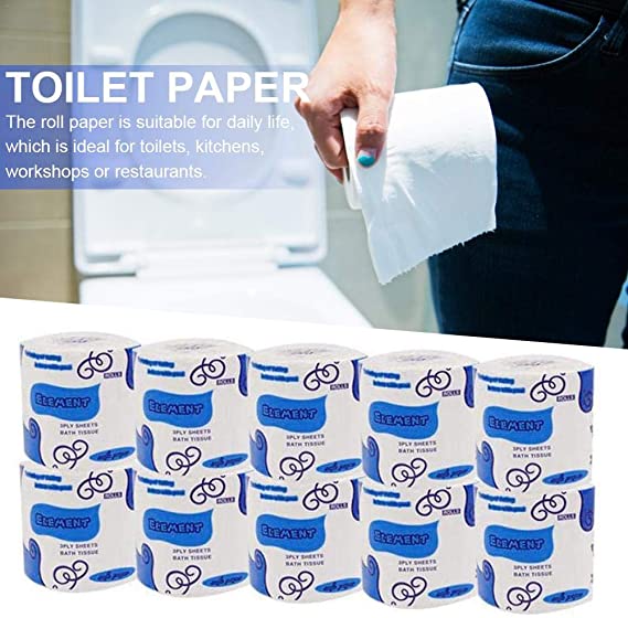 Premium 3-Ply Toilet Paper,Professional Silky & Smooth Soft Toilet Tissue for Home Kitchen,Strong and Highly Absorbent Hand Towels Paper for Daily Use,1/5/10 Rolls(White)