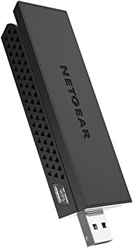 NETGEAR AC1200 Wi-Fi USB Adapter High Gain Dual Band USB 3.0 (A6210-100PAS), Black