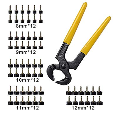 30 Pairs Women's High Heel Shoes Replacement Dowels Repair Tips Pin (8/9/10/11 /12 mm) & Stiletto Remove Pliers Shoe Repair Kit