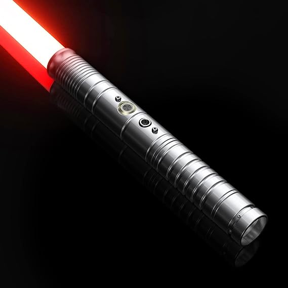 InLoveArts Lightsaber with Sound Effect RGB 7 Colours Changeable FX Lightsaber 77cm Long Rechargeable Portable Light Saber Sword Toy with Metal Hilt for Kids, Adults, Costume Party, Cosplay