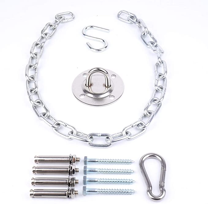 Tebery Hanging Kits Hammock Chair Hardware Heavy Duty Swivel Hook and Chain for Hanging Chair/Hammock Chair