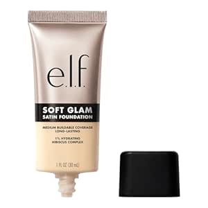 e.l.f. Soft Glam Foundation, Medium Coverage, Long-Lasting & Buildable Foundation For A Smooth, Satin Finish, Vegan & Cruelty-Free, 12 Fair Warm