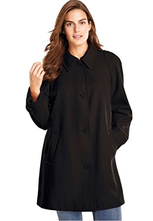 Women's Plus Size Coat, A-Line In Wool-Blend