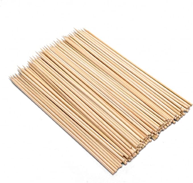 JapanBargain 3775, BBQ Bamboo Skewers for Grilling Shish Kabob Grill Fruit Corn Chocolate Fountain Cocktail Picks Long Toothpicks for Appetizers, 12 inch, 75pcs