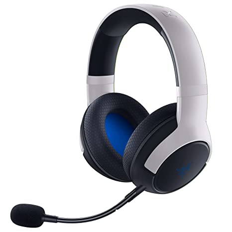 Razer Kaira Dual Wireless Playstation 5 Headset for Console and Mobile Gaming: Triforce 50mm Drivers - HyperClear Cardioid Mic - 2.4GHz and Bluetooth w/SmartSwitch - EQ Toggle - White/Black