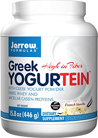 Jarrow Formulas Greek Yogurtein, With Greek Yogurt Powder; Fibers; Whey and Micellar  Casein Proteins, French Vanilla, 15.8 Ounce