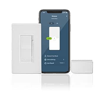 Leviton Decora Smart No-Neutral Dimmer & Wi-Fi Bridge Kit for Older Homes Without a Neutral Wire