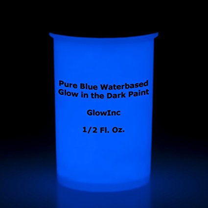 Pure Blue Glow in the dark Paint 1/2Pint
