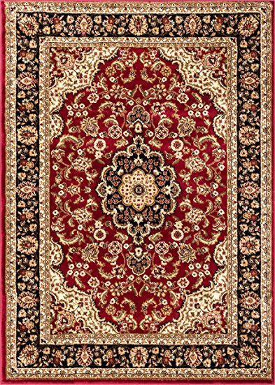 Well Woven Barclay Medallion Kashan Red Traditional Area Rug 7'10" X 9'10"