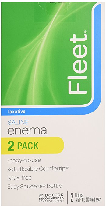 Fleet Laxative Saline Adult Enema-Ready To Use-Soft, Flexible Comfortip 2-4.5 Fl Oz Bottles in Each Box
