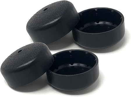 Deluxe TuffCovers Walker Glide Caps - 2 Pairs (Black)