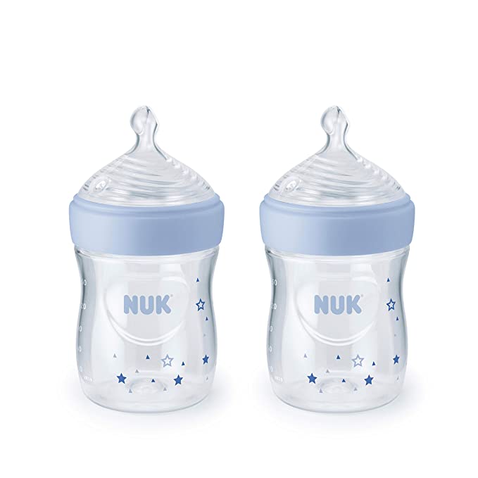 NUK Simply Natural Bottle with SafeTemp, 5 oz, 2 Pack, 0  Months