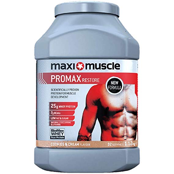 Maximuscle Promax Whey Protein Powder, Cookies and Cream, 1.12 kg