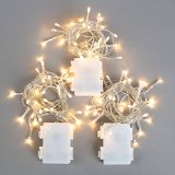 Set of 3 Warm White 11 ft Vivid 30 LED Battery String Lights