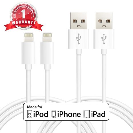 ESK (TM) Certified Lightning to USB Cable 2-Pack 10 Feet