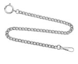 Gotham Silver-Tone Pocket Watch Chain Fob Curb Link 14  GWCSTLCHAIN