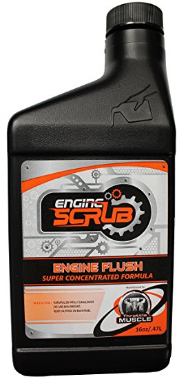 Throttle Muscle TM5646 - Engine Scrub Super Concentrated Engine Flush Oil System Cleaner Heavy Duty Engine and Crankcase Cleaner 16 Oz