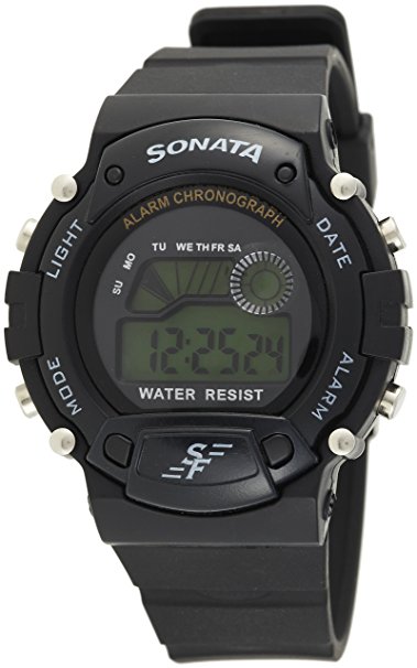 Sonata Digital Grey Dial Men's Watch - NG7982PP03J