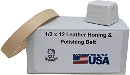 1/2" x 12" Leather Honing & Polishing Belt -Strop Fits Original Work Sharp Machine