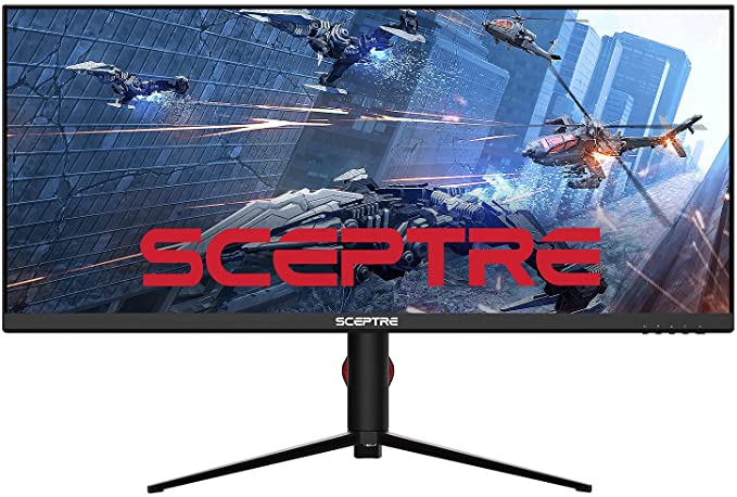 Komodo Kamado 34" IPS UltraWide QHD 3440 x 1440 21:9 Gaming Monitor up to 144Hz DisplayPort HDMI 99% sRGB 1ms Height Adjustable Black 2021 (E345B-QUT168)