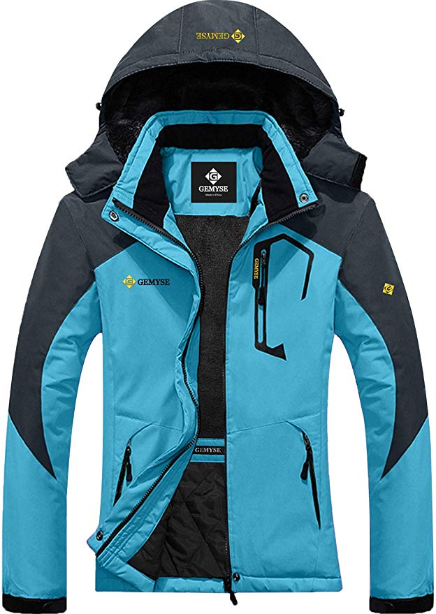 GEMYSE Women's Mountain Waterproof Ski Jacket Winter Windproof Rain Jacket