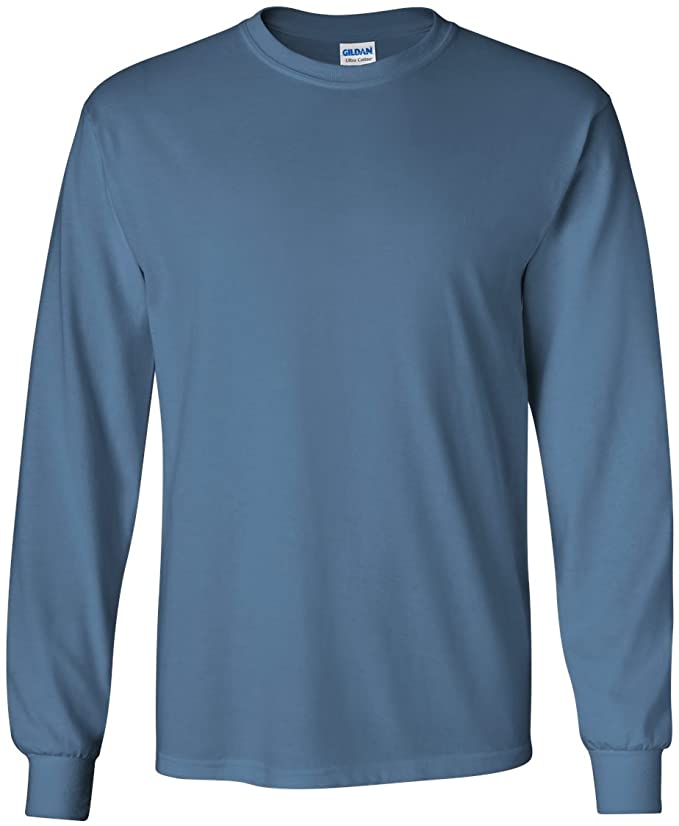 Gildan Mens Ultra Cotton 100% Cotton Long Sleeve T-Shirt