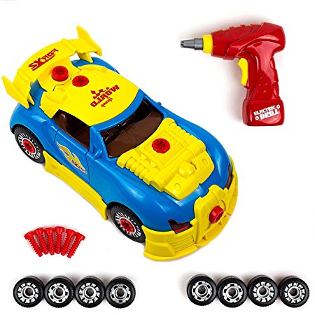 Take-ApartWorld Racing CarToy for Kids by TOYSERY:30 Take-A-Part Pieces With Engine Sounds & Toy ToolsFor Kids|Build Your Own Model Race Car Kit Construction Set