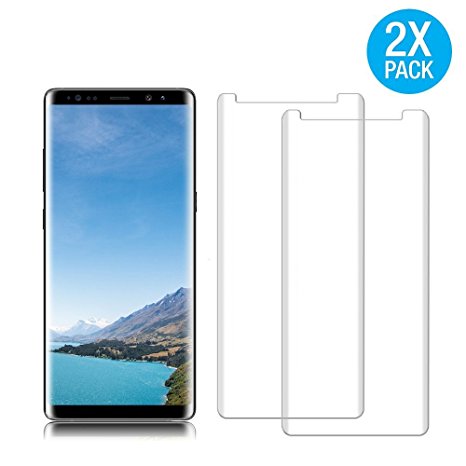 [2 Pack] Galaxy Note 8 Tempered Glass Screen Protector, Auideas [HD Clear][Anti-Bubble][Anti-Scratch][Anti-Fingerprint] Tempered Glass Screen Protector For Samsung Galaxy Note 8